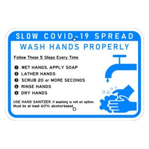 Covid-19 Hand Washing Sign San Diego
