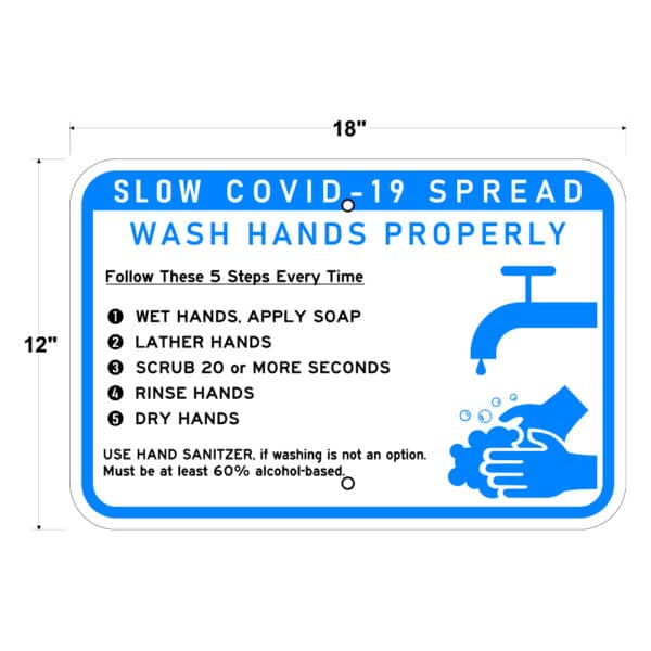 Covid-19 Hand Washing Sign San Diego