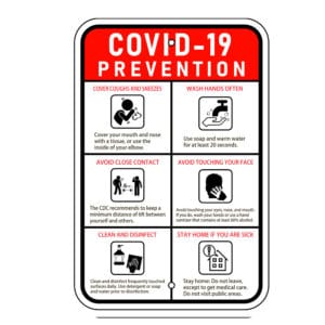 Covid-19 Prevention Sign San Diego