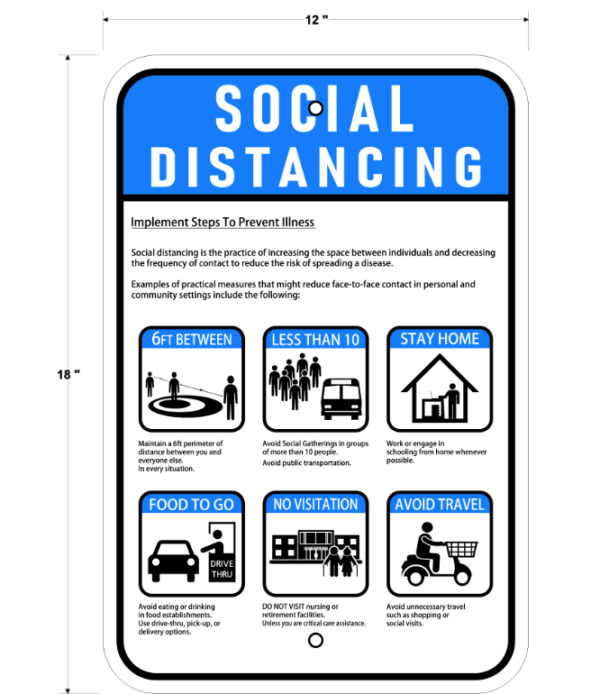 Social Distancing Signs San Diego