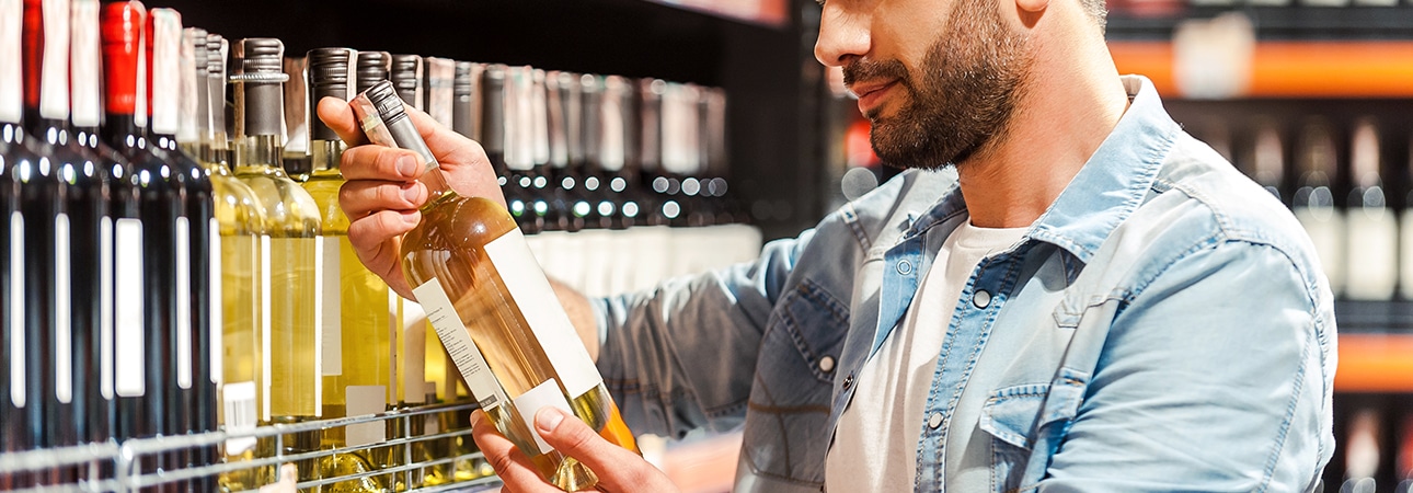 Importance of Labels: Man Looking at a Matte Label.