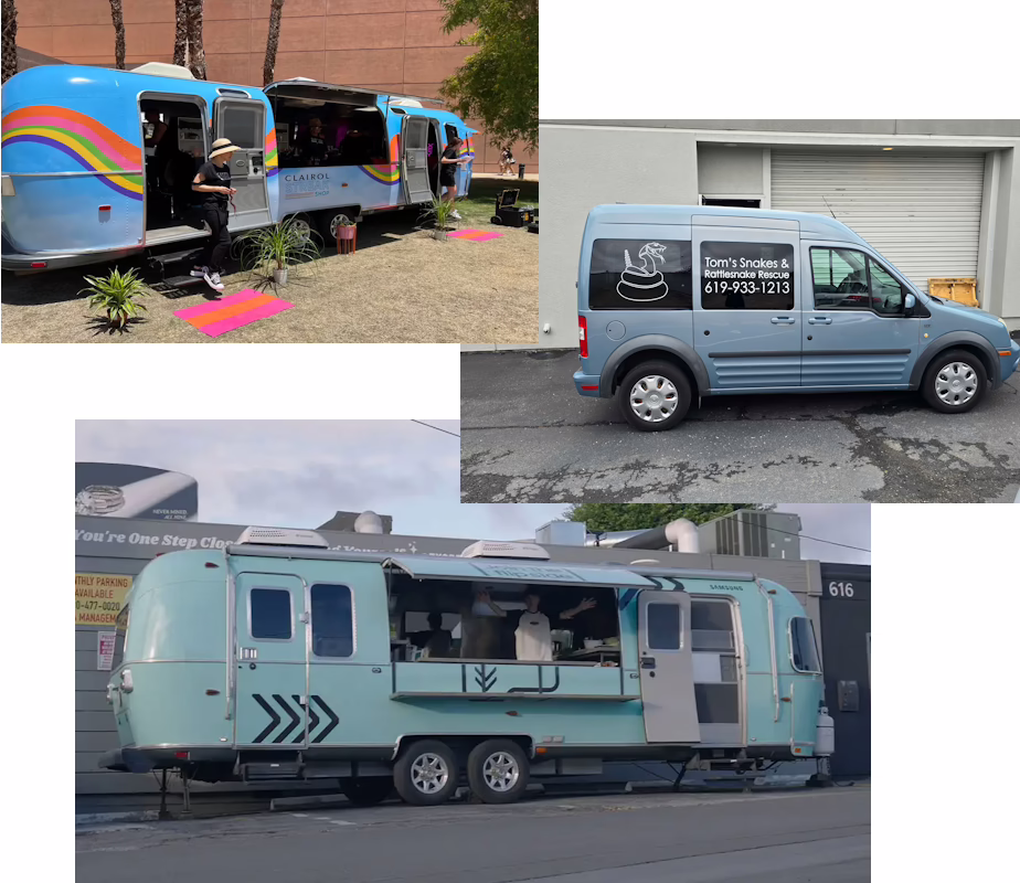 full partial fleet vehicle wraps collage